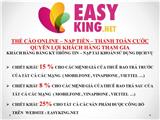 Easyking tìm đại lý, nhà phân phối thẻ cào online chiết khấu 15% toàn quốc