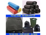 Túi rác cuộn sinh học - túi rác công nghiệp (full size) - đen quai (thường/zin