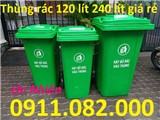  giá sỉ thùng rác nhựa chất lượng ưu đãi- thùng rác 120l 240l 660l giá rẻ- lh 0911082000