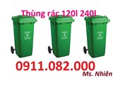 Cung cấp thùng rác đạt chuẩn giá rẻ- thùng rác 120l 240l giá rẻ tại vĩnh long-lh 0911082000